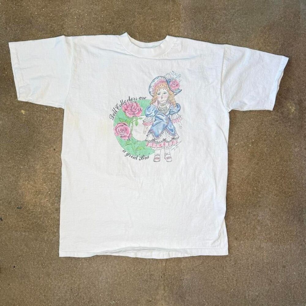 vintage doll collectors t shirt national mills usa graphic single stitch